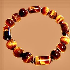 Tiger eye bracelet Stretch 6”+ EUC